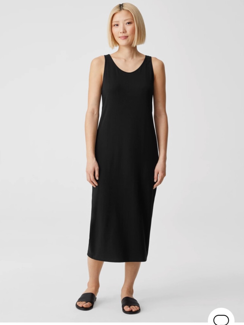 Eileen fisher jersey tank dress scoop neck full length medium nwt viscose - Picture 3 of 15